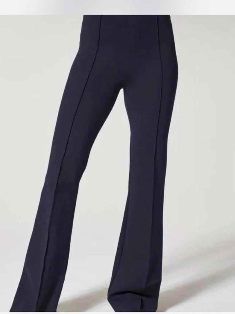 SPANX Navy Flare Ponte High-Waist pull on trouser pant size large